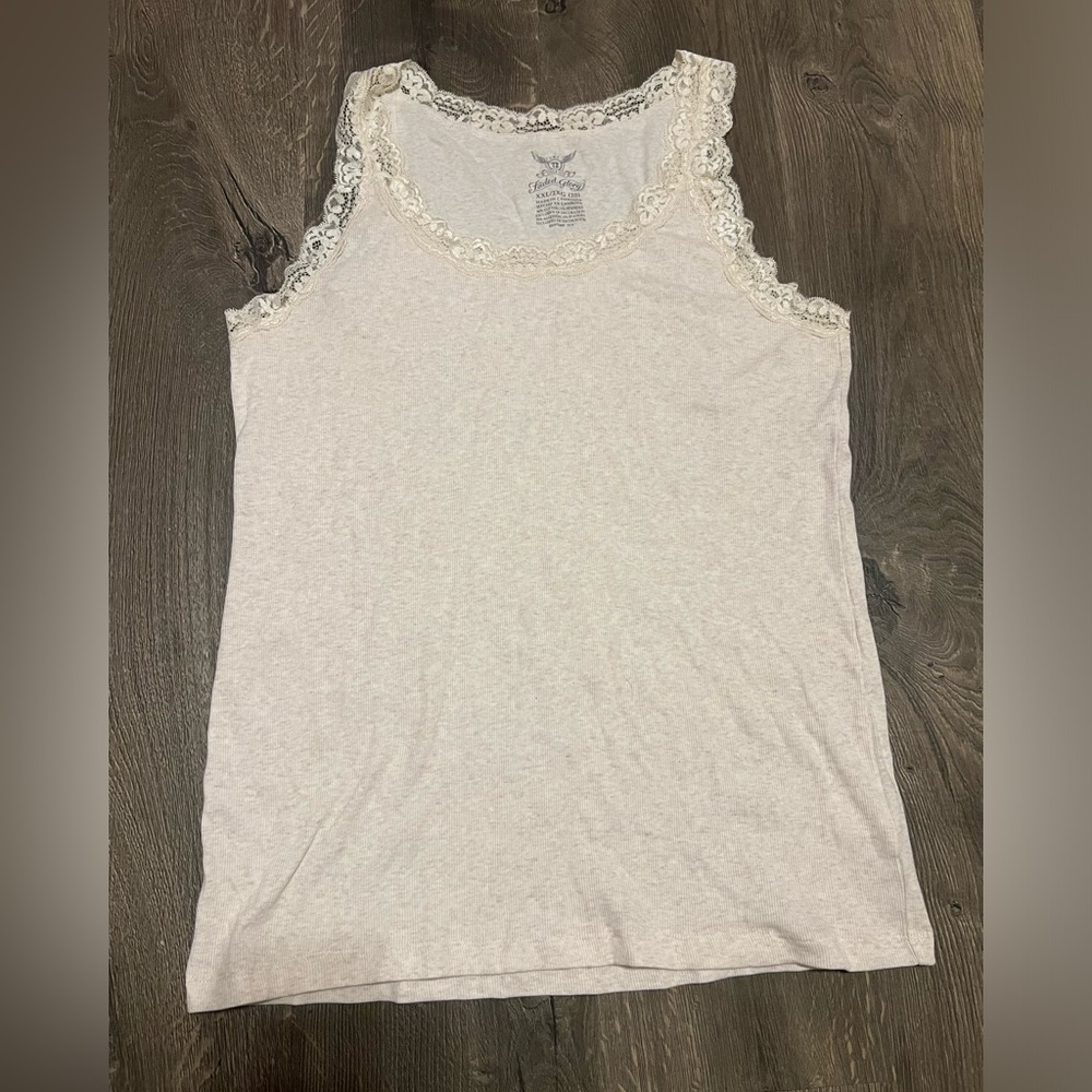 Womans Off White Faded Glory Tank Top